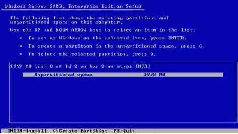 Microsoft Windows Server 2003.   
