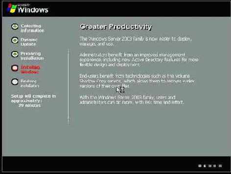 Microsoft Windows Server 2003.   

