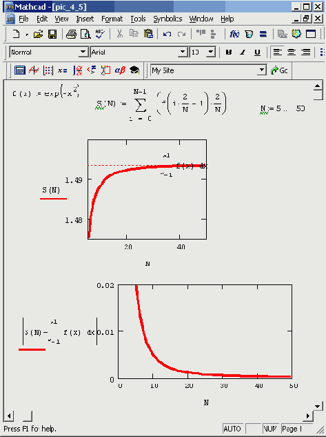 Математические задачи в пакете MathCAD 12