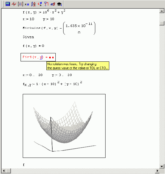Математические задачи в пакете MathCAD 12