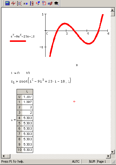 Математические задачи в пакете MathCAD 12