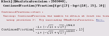    :  Continued Fraction 