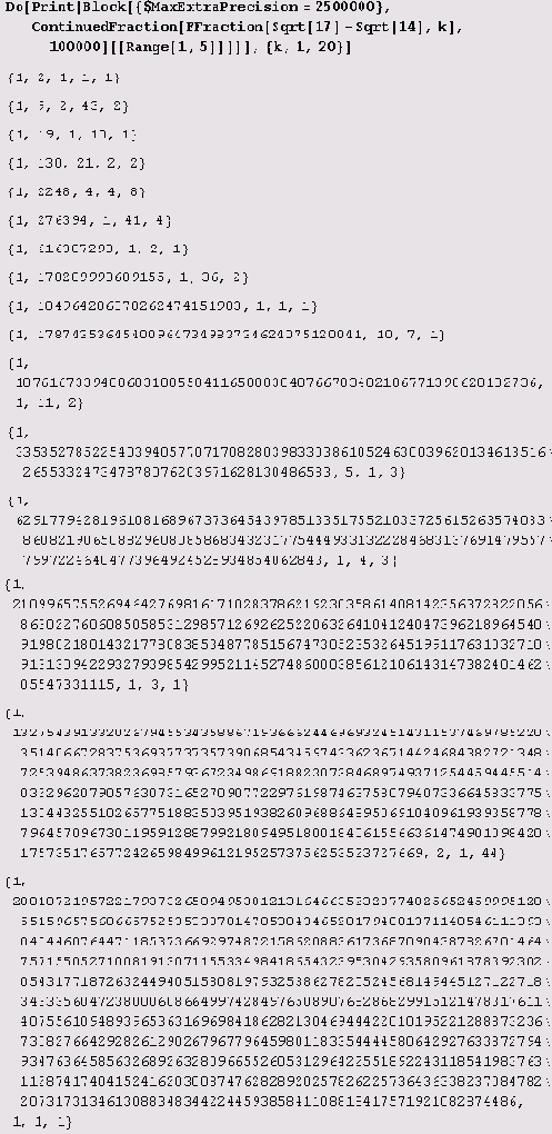    :  Continued Fraction 