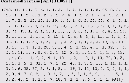    :  Continued Fraction 