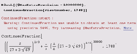    :  Continued Fraction 