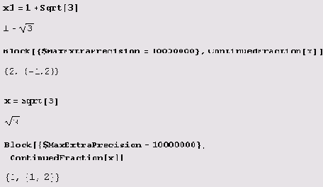    :  Continued Fraction 