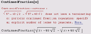    :  Continued Fraction 