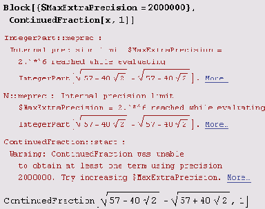    :  Continued Fraction 