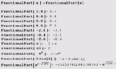    :  FractionalPart 