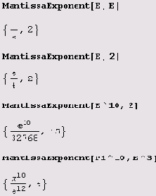   :  MantissaExponent 