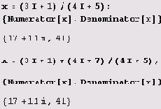    :  Numerator  Denominator 