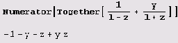    :  Numerator  Denominator 