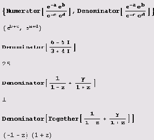    :  Numerator  Denominator 