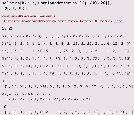    :  Continued Fraction 